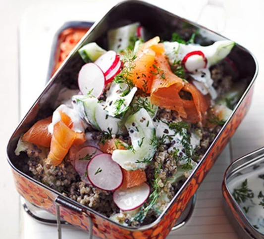 Fresh, Fast, and Filling Smoked Salmon and Quinoa Lunch Pot