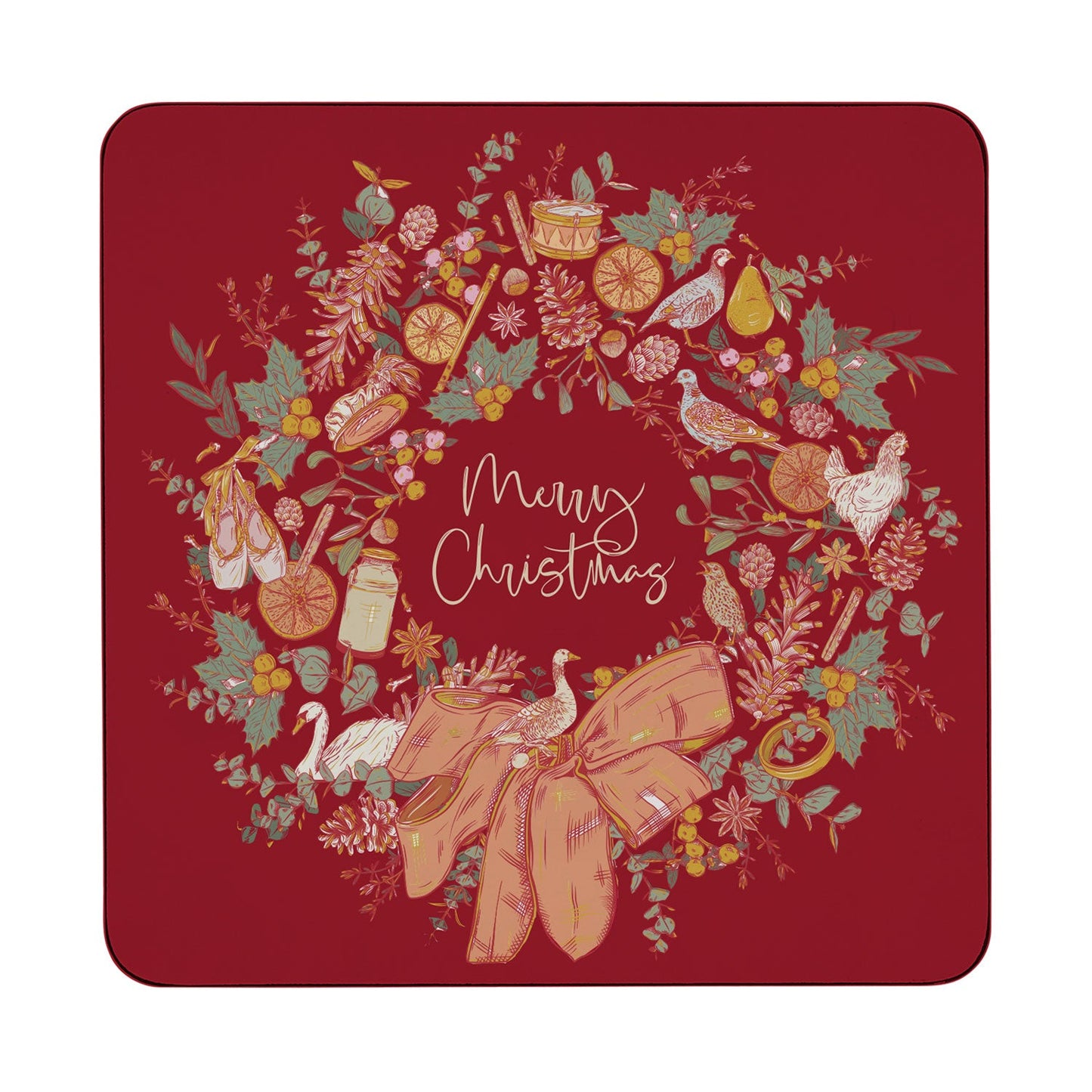 Ten Lords A Leaping Set of 4 Coasters