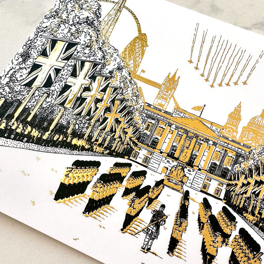 Trooping at Buckingham Postcard