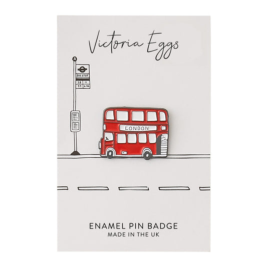 London Bus Enamel Pin Badge