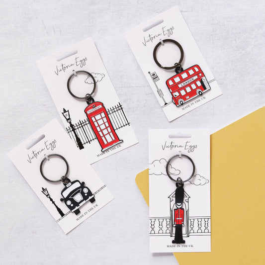 Set of 4 London Keyrings