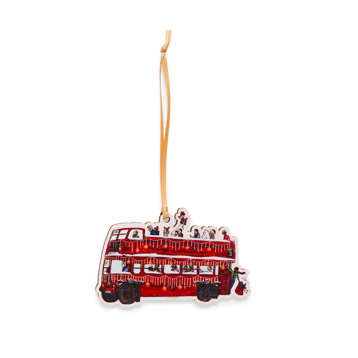 A London Christmas Tale Wooden Decoration