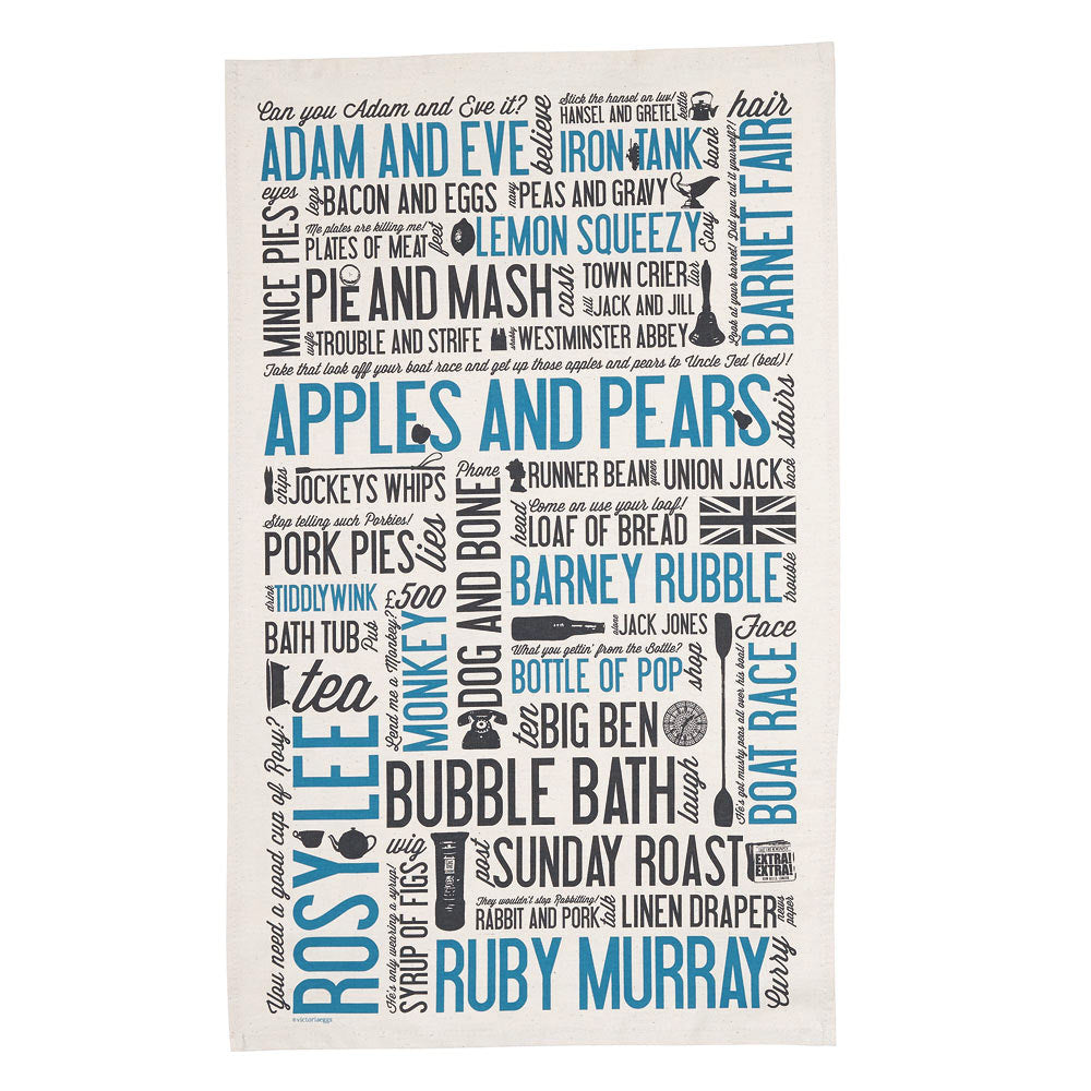 Cockney Rhyming Slang Tea Towel