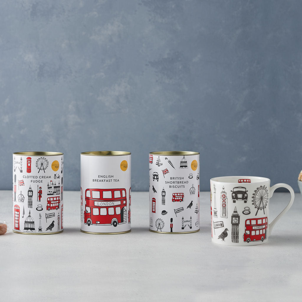 London Mug, Tea, Biscuits and Fudge GIFT SET