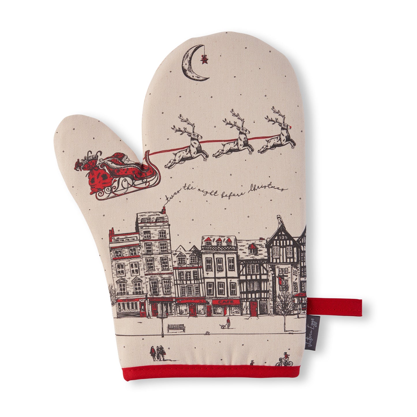 Santa's Sleigh Oven Mitt