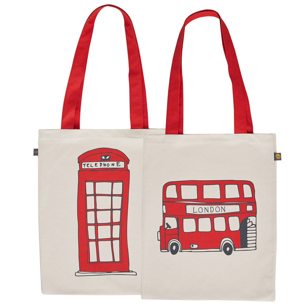 Telephone Box and London Bus The Everyday Tote