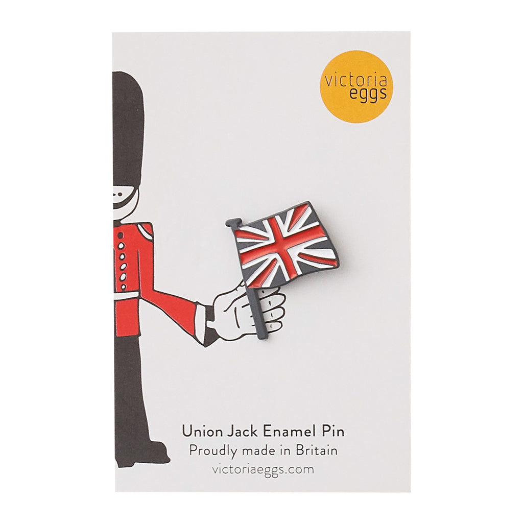 London Bus, Queen's Guard, & Union Jack Enamel Pin Badges - GIFT SET of 3