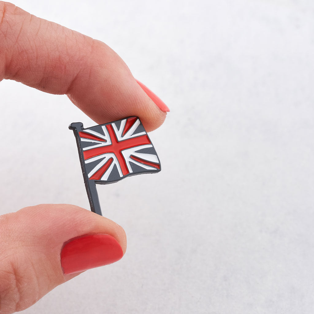 London Bus, Queen's Guard, & Union Jack Enamel Pin Badges - GIFT SET of 3