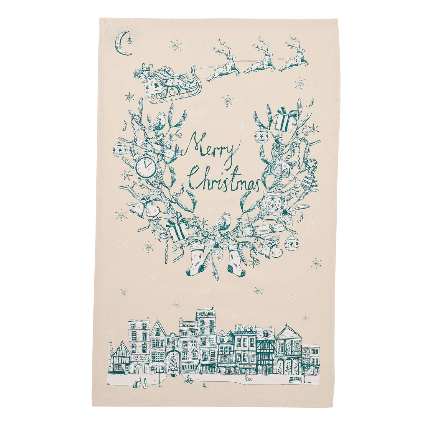 Night Before Christmas Tea Towel