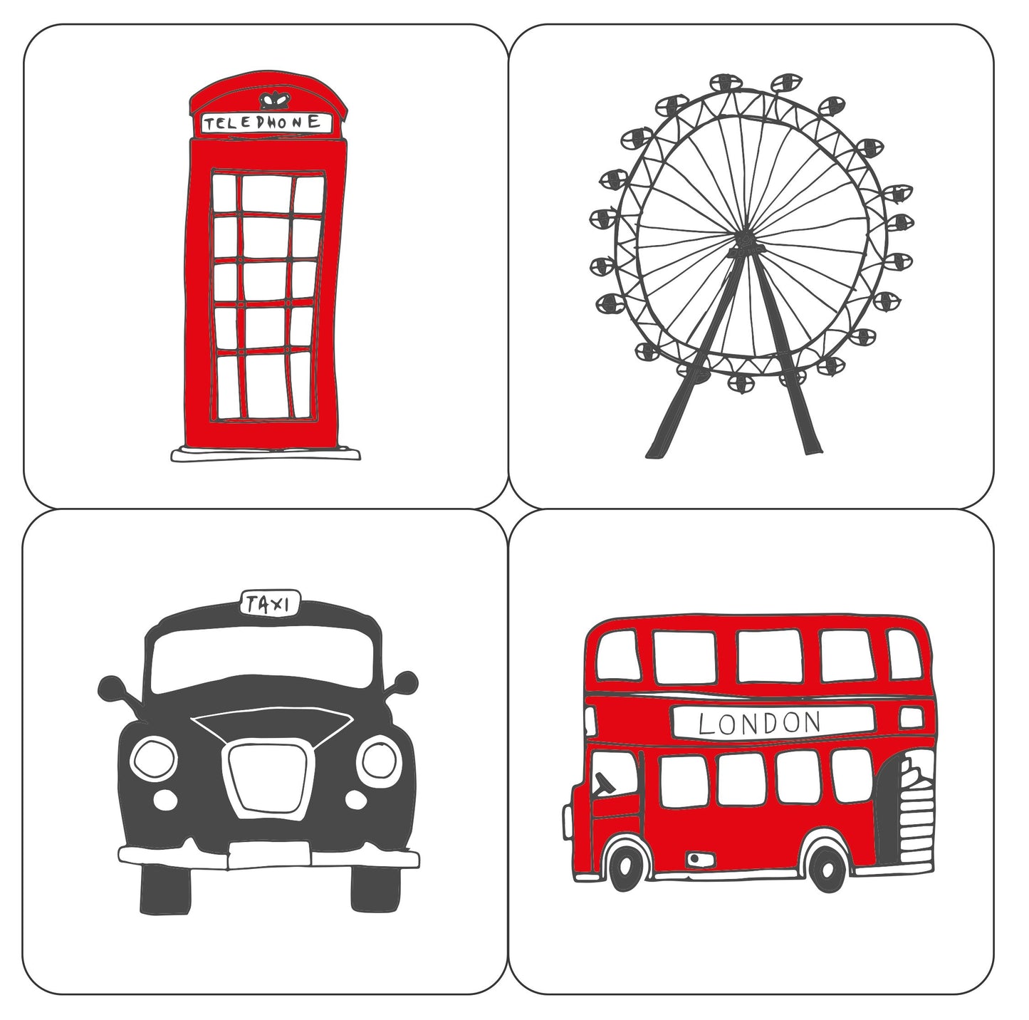 London Skyline Coaster - Set of 4