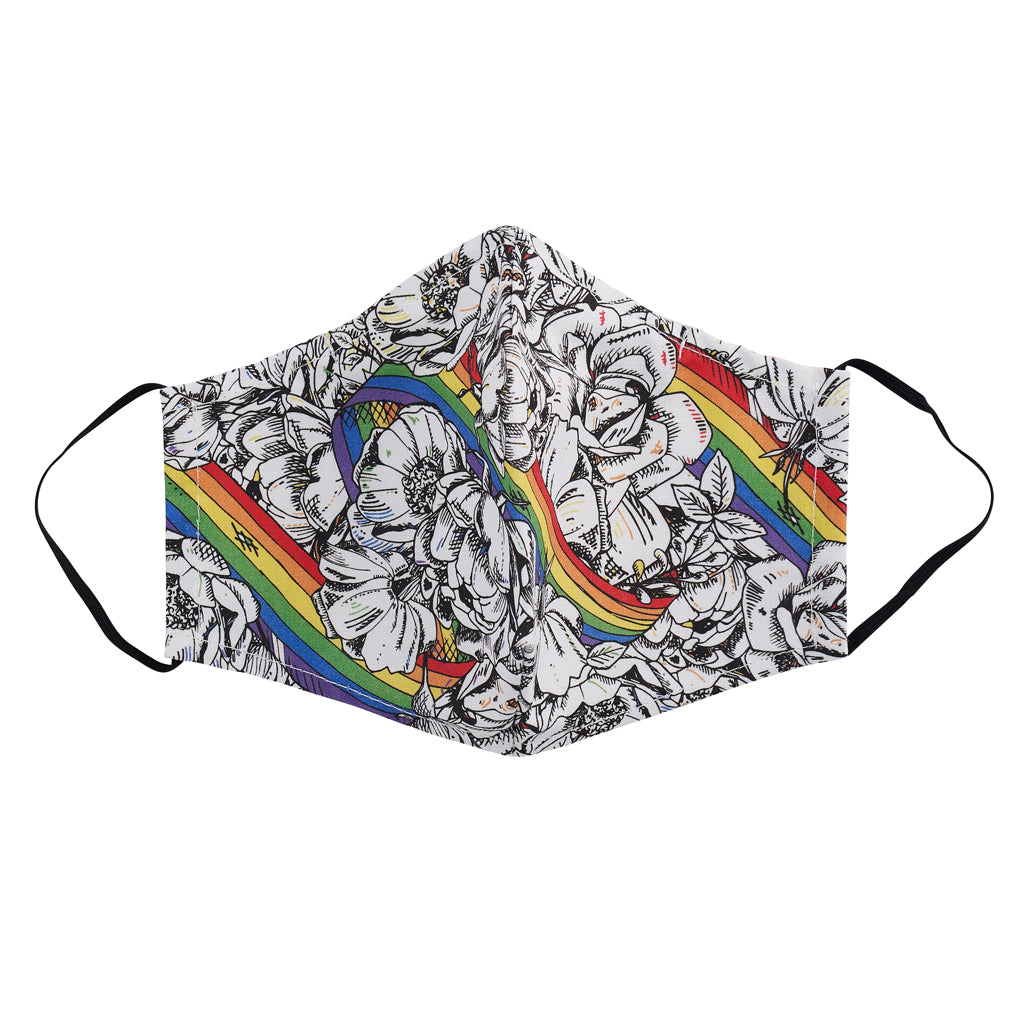 Roses and Rainbows Fabric Face Masks
