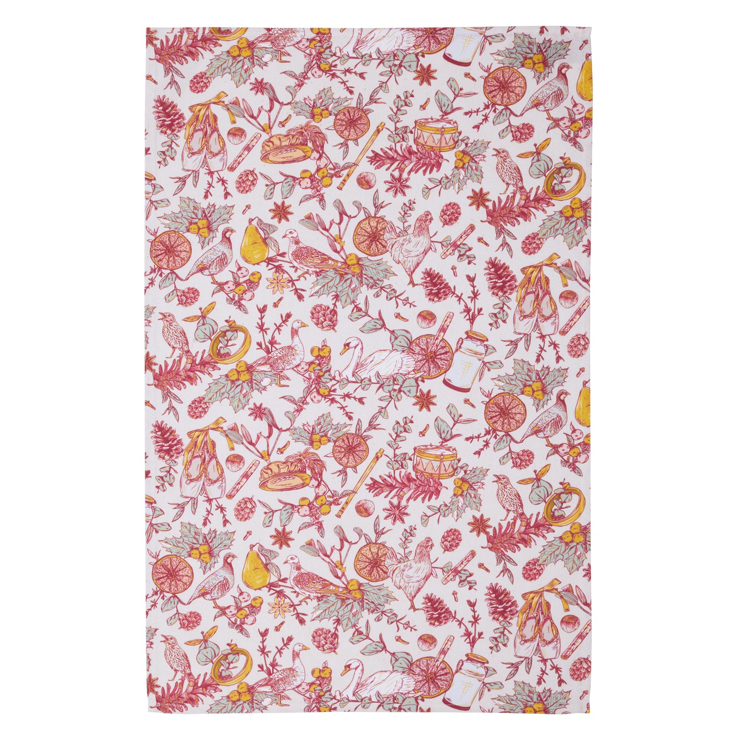 Twelve Days of Christmas Tea Towel