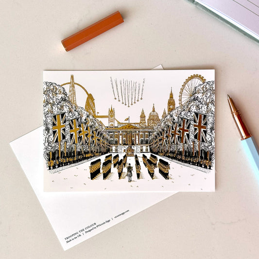 Trooping at Buckingham Postcard
