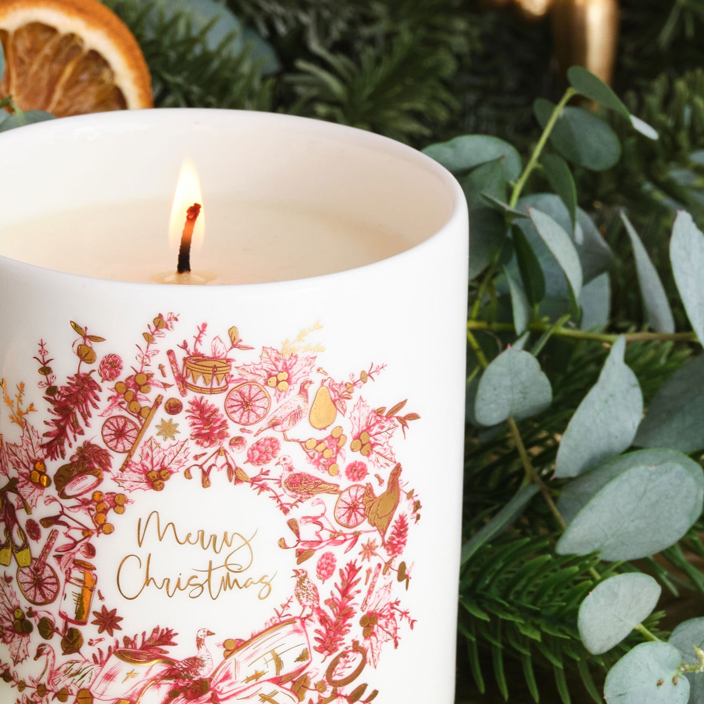 Christmas Wreath Luxury Candle