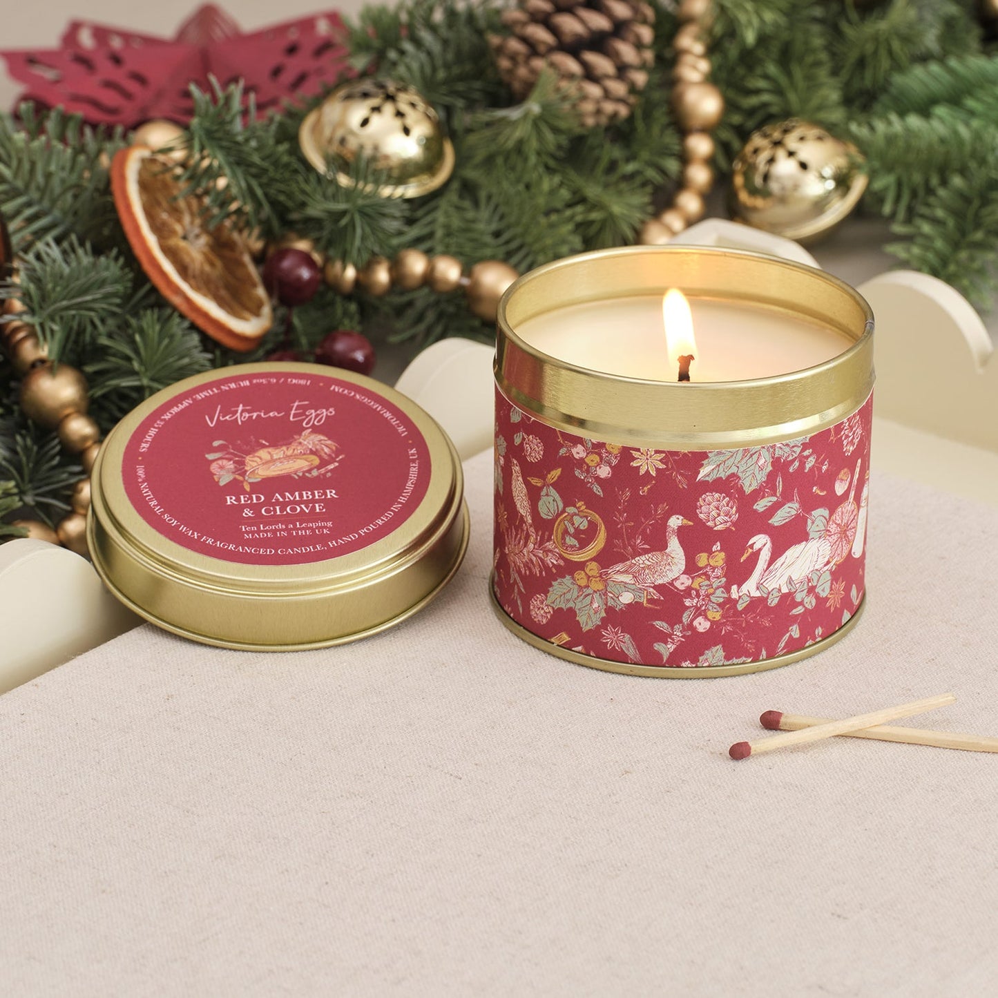 Ten Lords A Leaping Candle - Red Amber & Clove