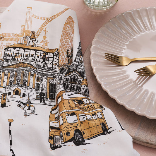 Quintessentially London Tea Towel