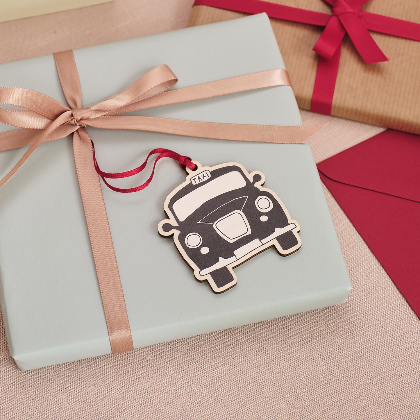 Taxi Wooden Decoration