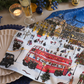 A London Christmas Tale Tea Towel