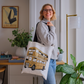 Gold London Bus Canvas Bag