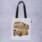 Gold London Bus Canvas Bag