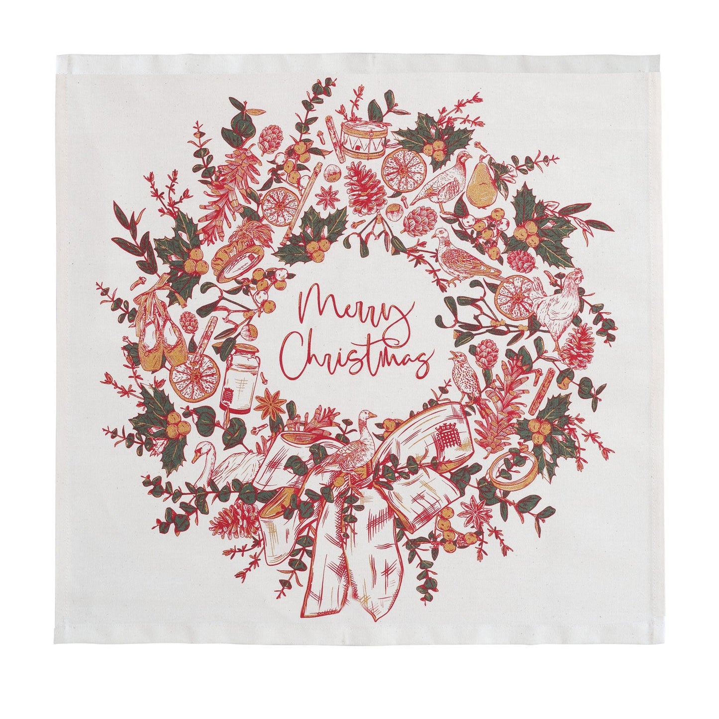 Two Turtle Doves Set Of 4 Napkins