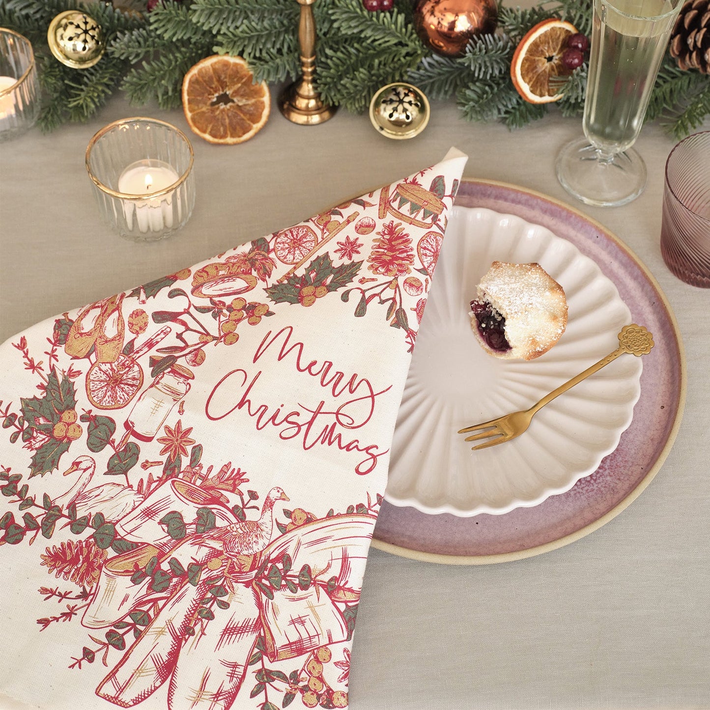 Two Turtle Doves Set Of 4 Napkins