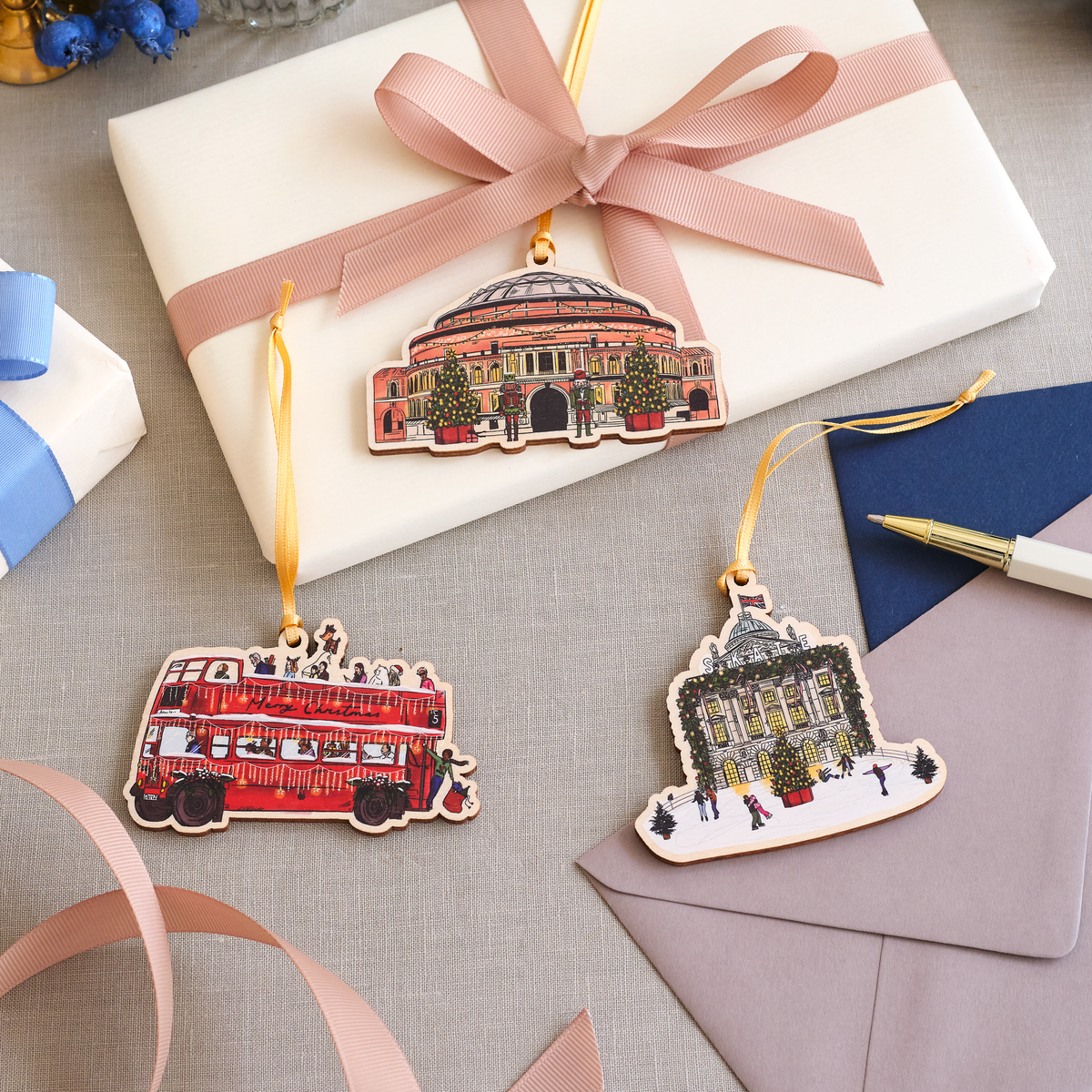 A London Christmas Tale Wooden Decoration