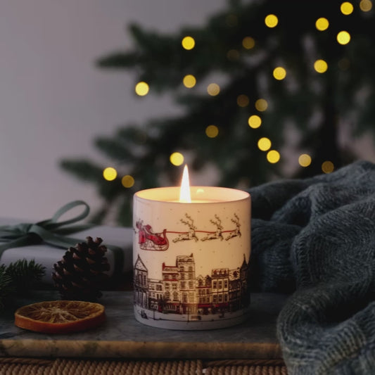 Santa's Sleigh Winter Forest Luxury Christmas Candle