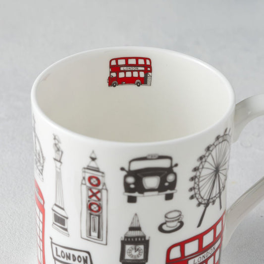 Three Fine Bone China London Mugs GIFT SET