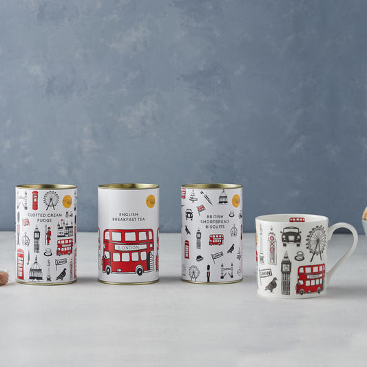 London Mug, Tea, Biscuits and Fudge GIFT SET