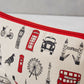 Children's London pencil case, London pencil case for children, Pencil case featuring iconic London landscapes, Children's London pencil case for school, London school supplies carrier, Pencil case with double decker bus, waterproof London pencil case