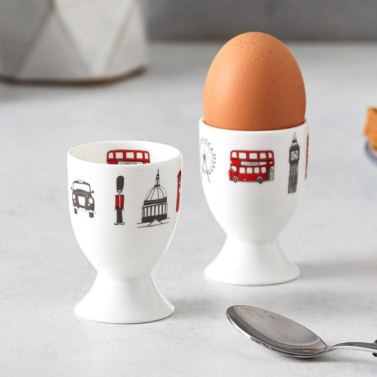 GIFT SET of 2 London Skyline Egg Cups