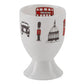 Fine bone china egg cup, London skyline egg cup, London inspired egg cup, Egg cup with repeating London design, Iconic London landscape egg cup, Simple London egg cup, Fine bone china London egg cup, British made egg cup, London homeware and gifts, London
