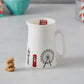 Fine bone china half jug, Fine bone china London half jug, Iconic London skyline half jug, microwave safe London half jug, Hand illustrated London skyline half jug, London homeware and gifts, London kitchen gift 
