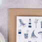 Nautical Pack of 8 Notecards