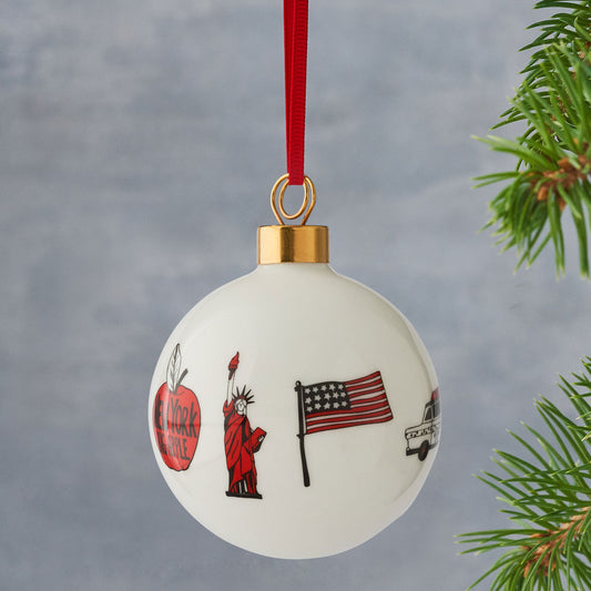 New York, New York Fine Bone China Bauble