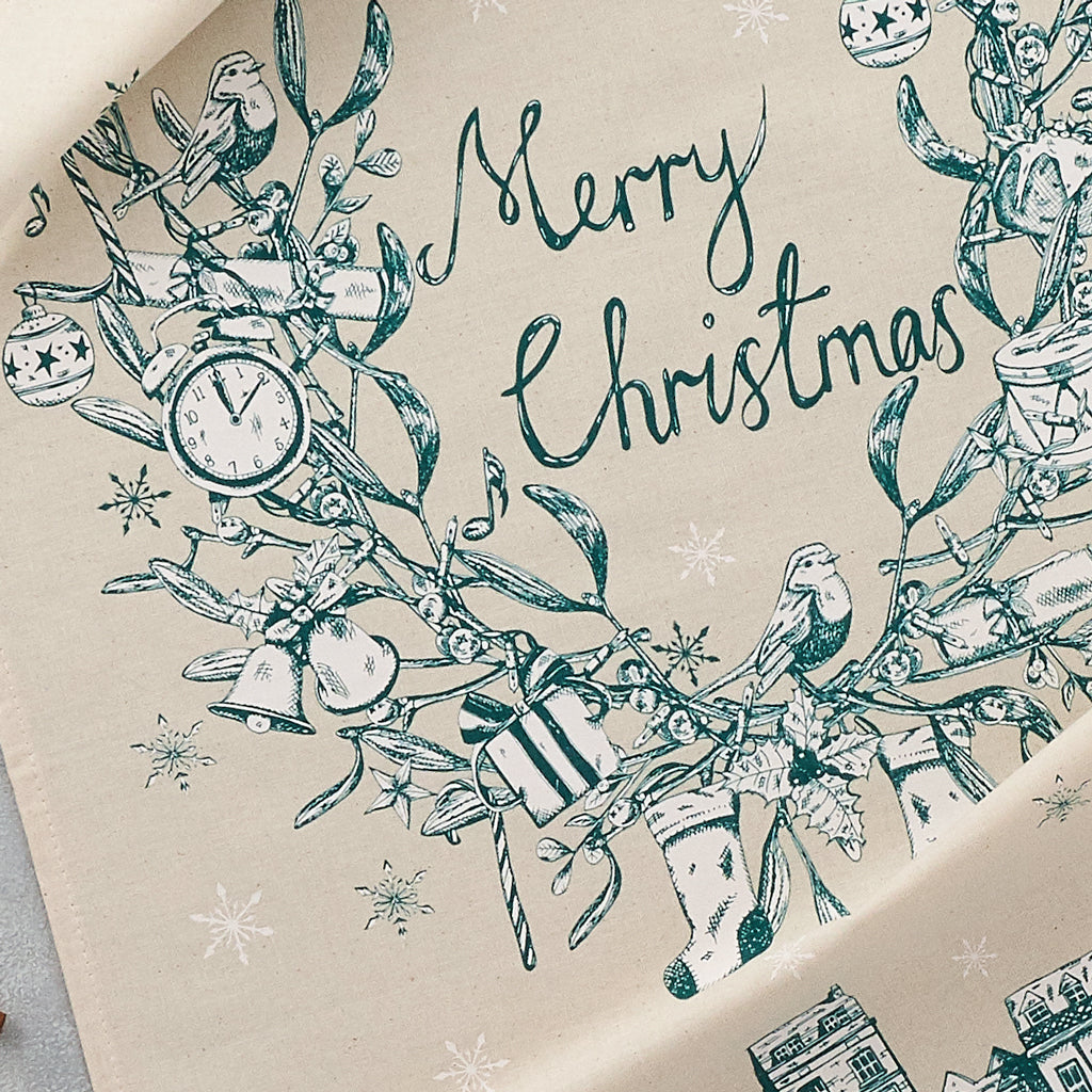 Night Before Christmas Tea Towel