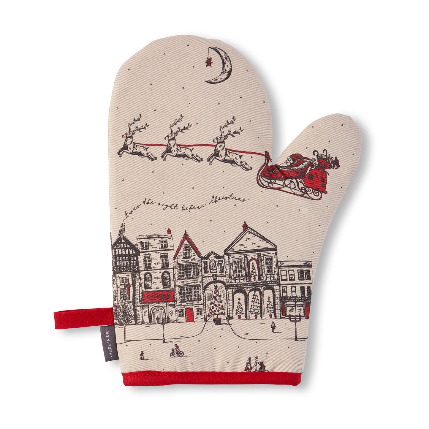 Santa's Sleigh Oven Mitt