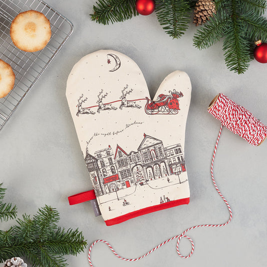 Santa's Sleigh Oven Mitt