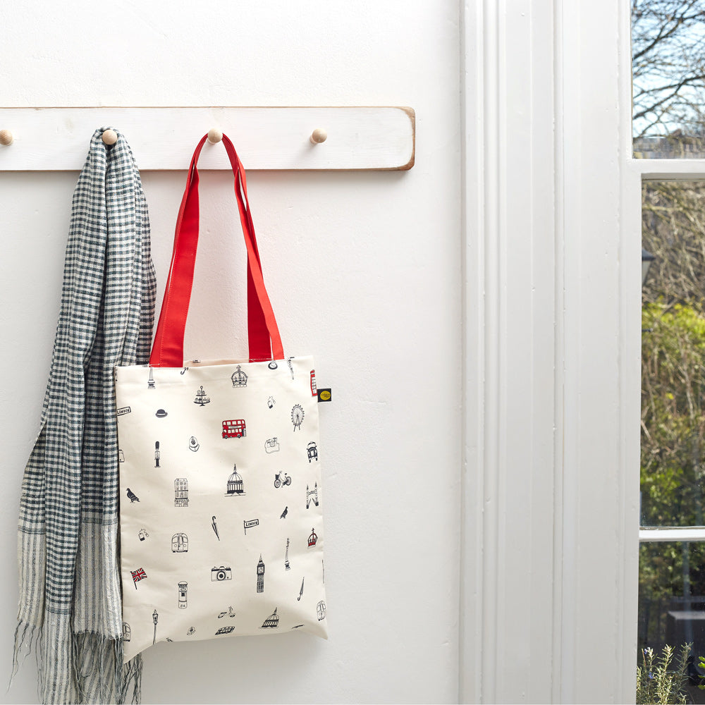 British egg canvas bag I love London