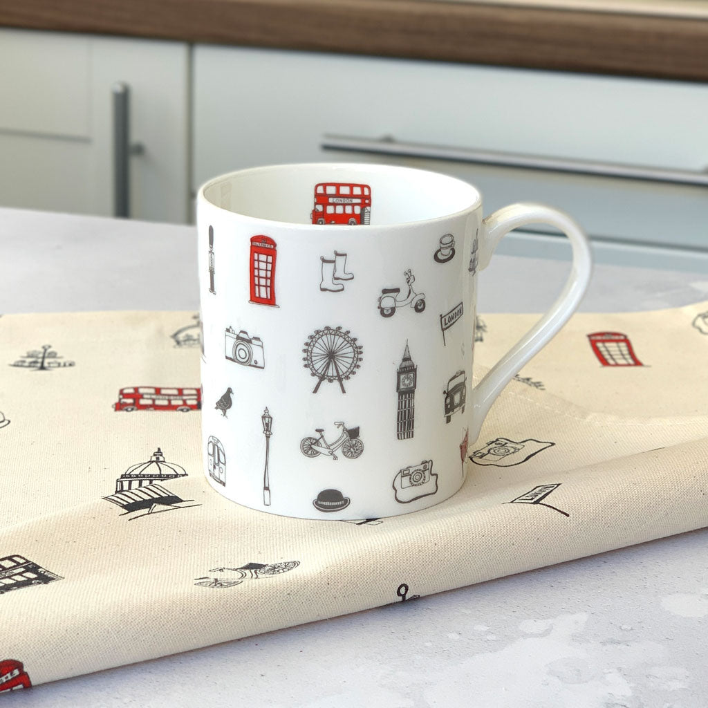 Simply London Mug & Tea Towel GIFT SET