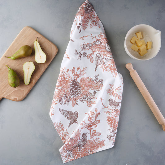 Autumn Garden Tea Towel