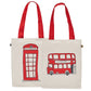 Telephone Box and London Bus Canvas Bag