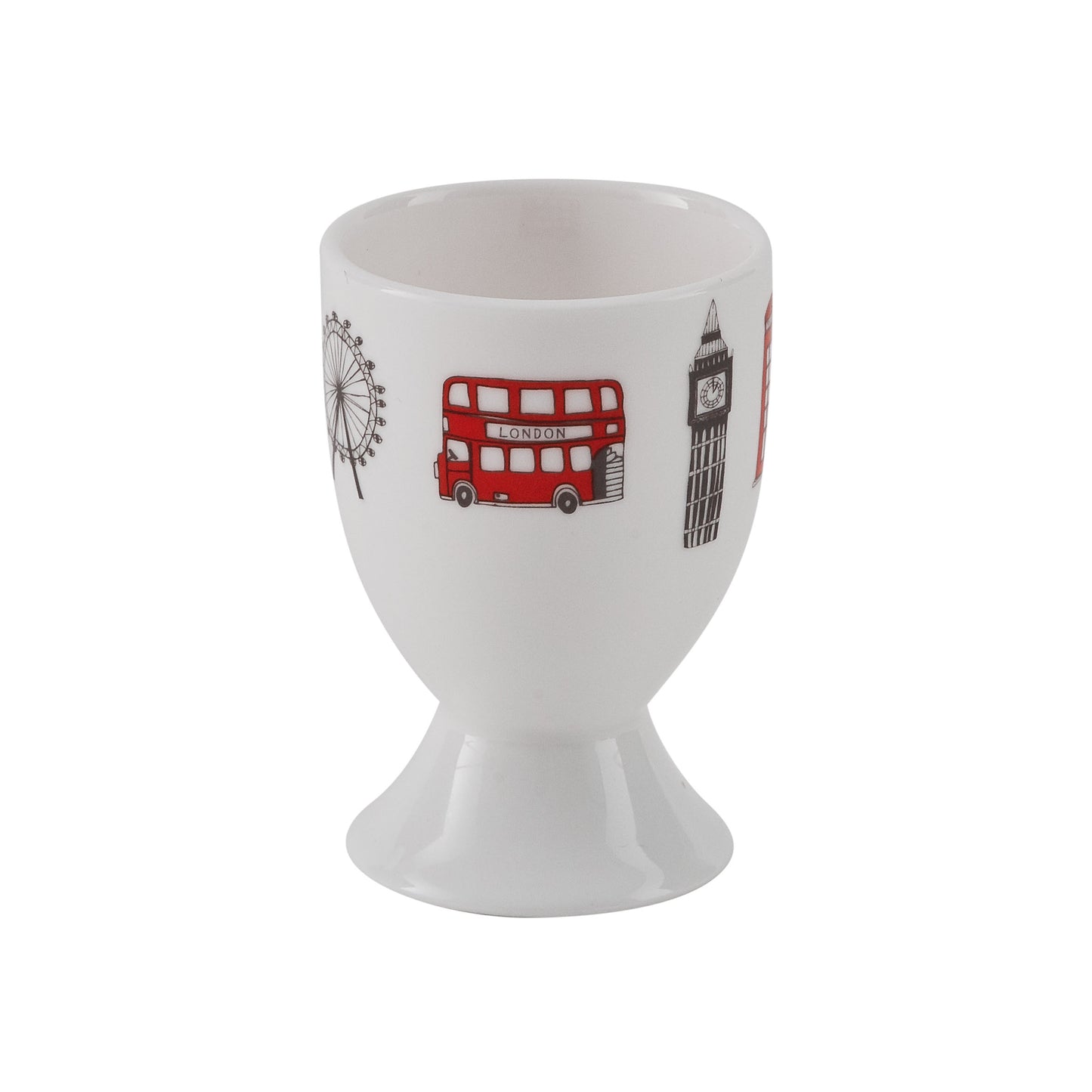 Fine bone china egg cup, London skyline egg cup, London inspired egg cup, Egg cup with repeating London design, Iconic London landscape egg cup, Simple London egg cup, Fine bone china London egg cup, British made egg cup, London homeware and gifts, London