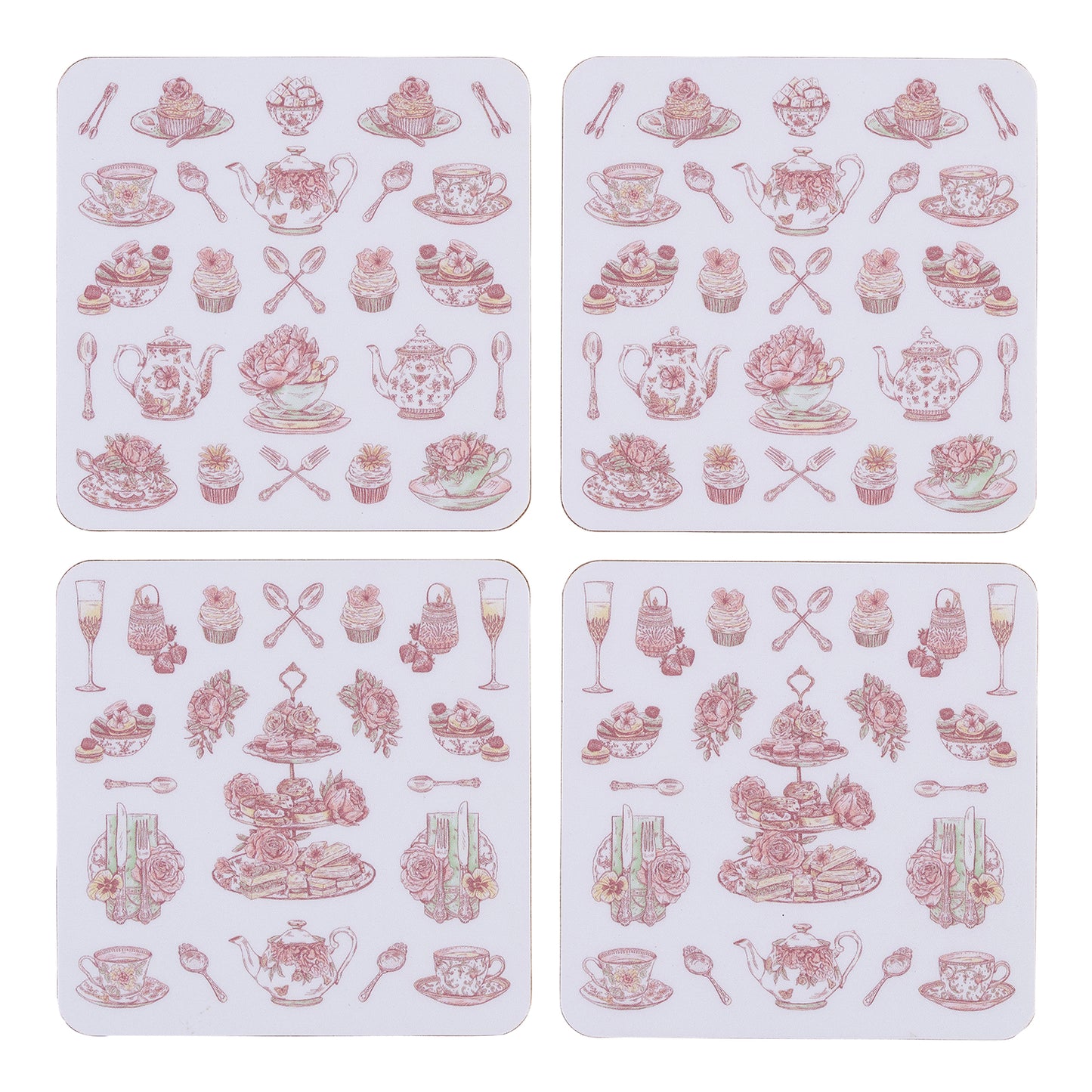 Afternoon Tea Coaster - Set of 4