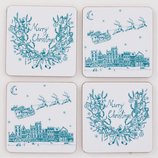 Night Before Christmas Coasters - Set of 4