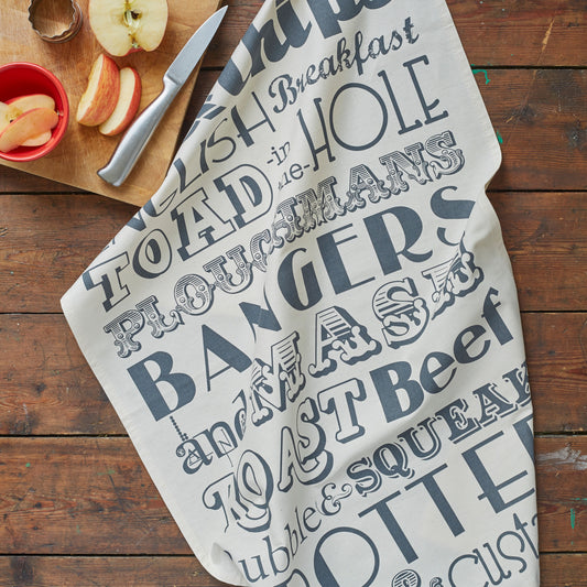 English Dinner Tea Towel