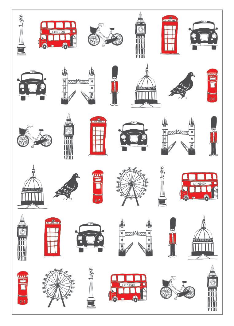 London Icons Greeting Card