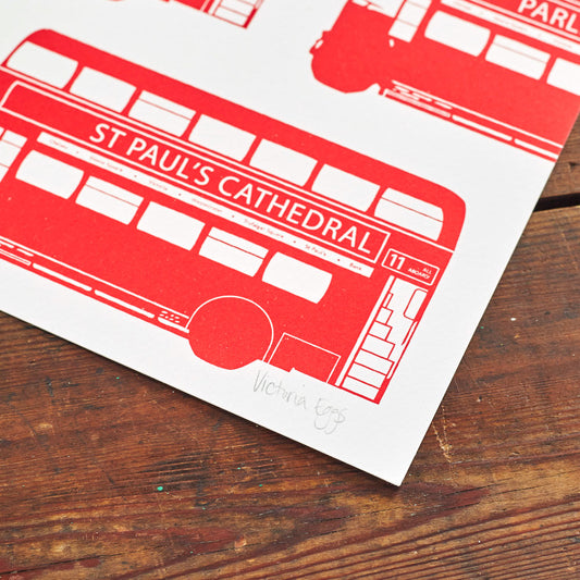 London Bus Screen Print