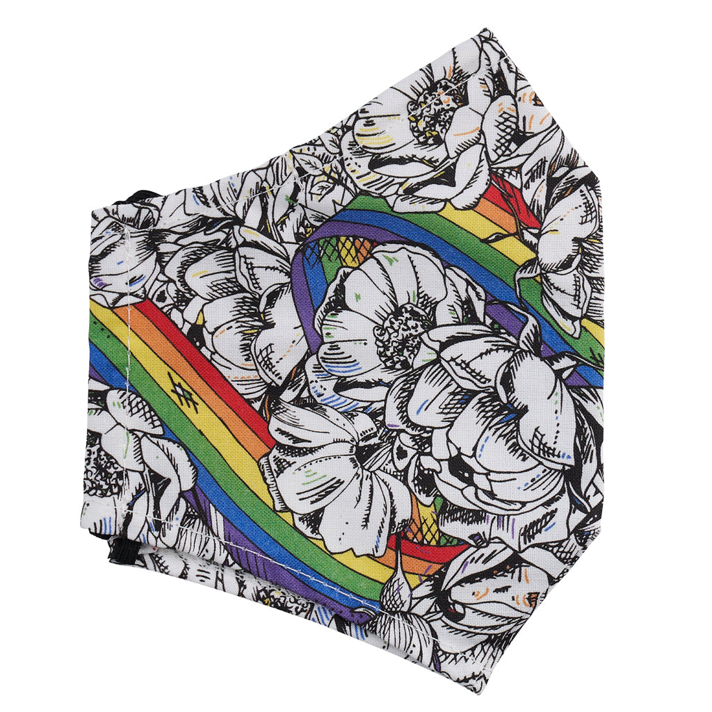 Roses and Rainbows Fabric Face Masks